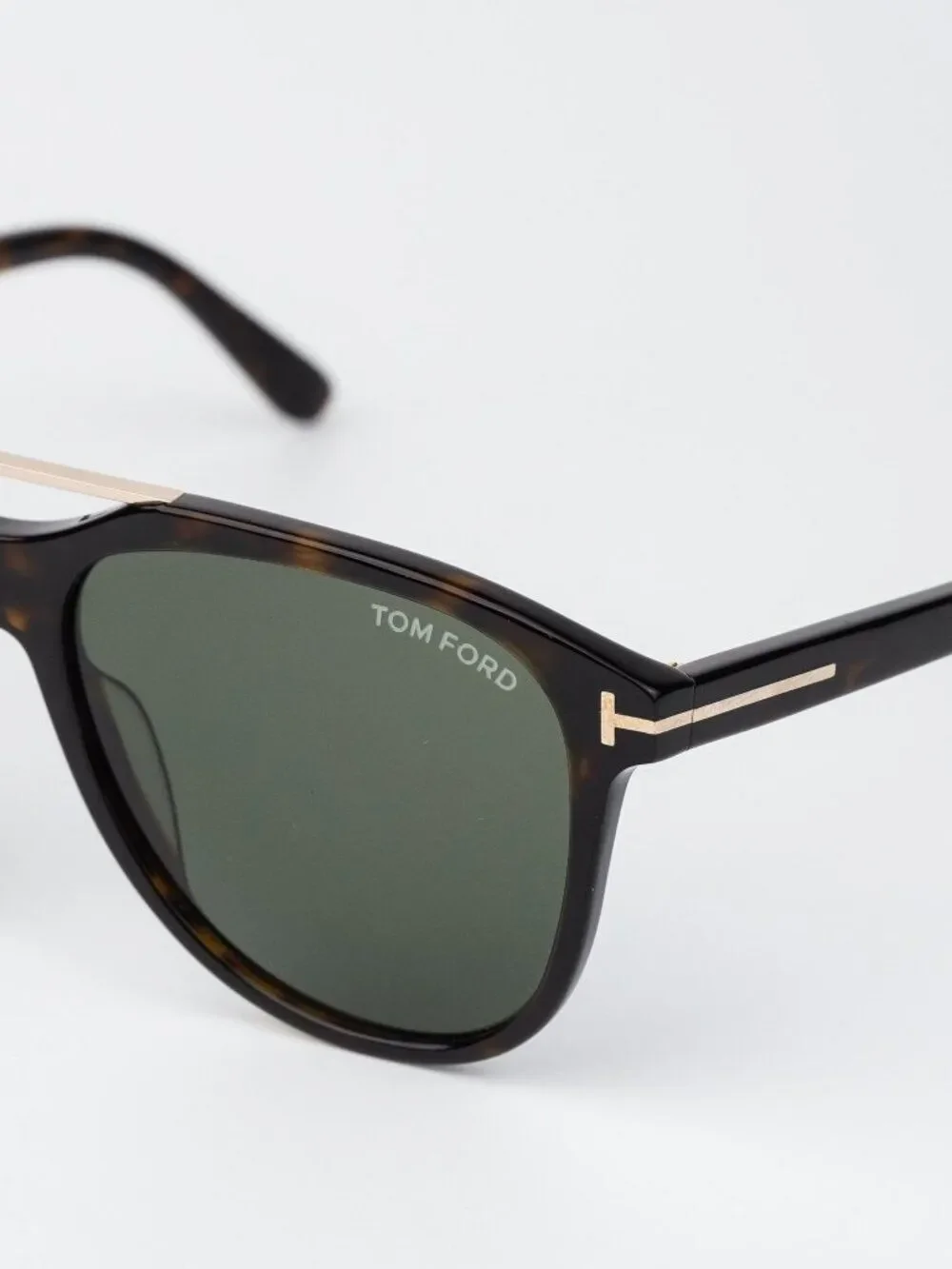 Tom Ford DAMIAN-02 Men Sunglasses Havana Green Pilot FT1098 52N NEW AUTHENTIC